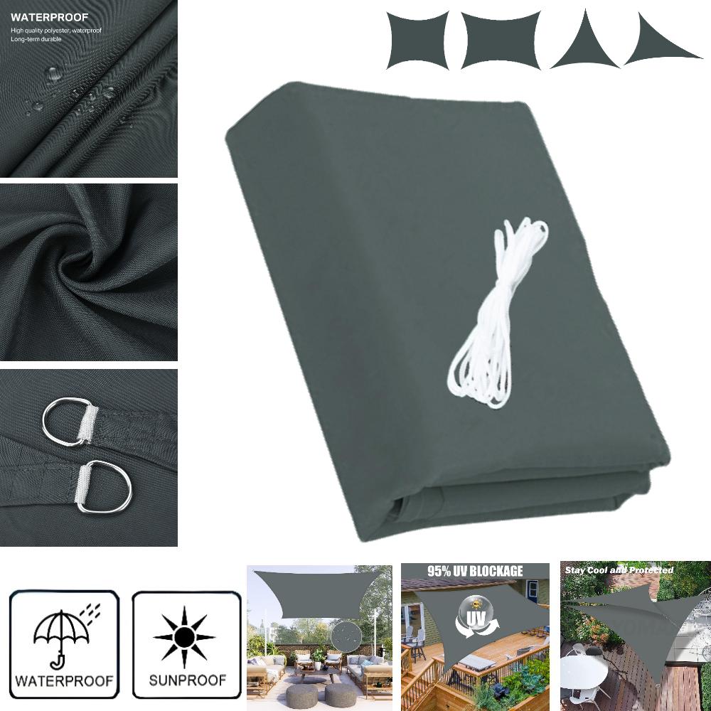 Heavy Duty Sun Shade Sails UV Protection Fade Tear Rust Resistant Rectangle Sunshade Canopy Curved Edges Blocks Sunlight Awnings