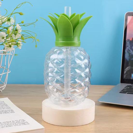 Пластиковый стакан с крышкой и трубочкой в виде ананаса 500 мл Клубничный Кофе со льдом Винная Кружка для чая Фруктовидный стакан-термос для вечеринки Свадьбы Дня рождения