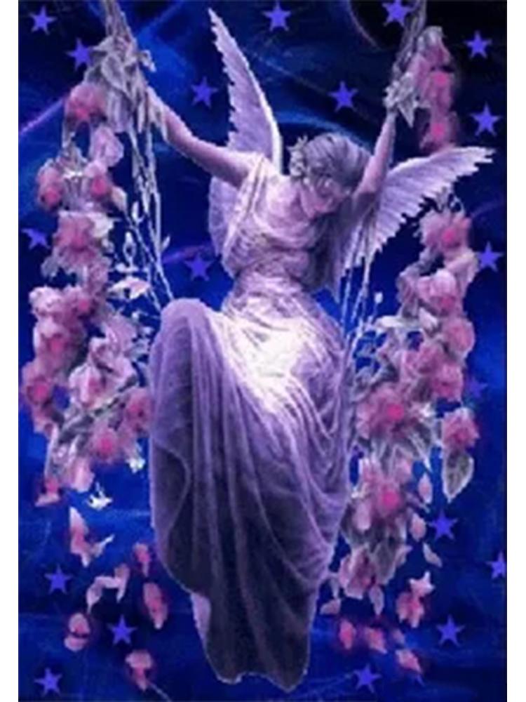 5D Diamond Art Elf Dust Moon Full Diamond DIY Diamond Painting Бабочка Девушка Мозаика Картина Кристалл Вышивка Персонаж Искусство