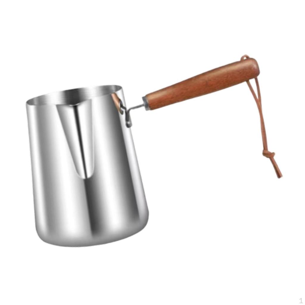 Turkish Coffee Pot Kettle Stainless Steel Frothing Pitcher for Kitchen Household