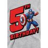 Captain America Childrens/Kids 5th Birthday Heather Pull Over Hoodie