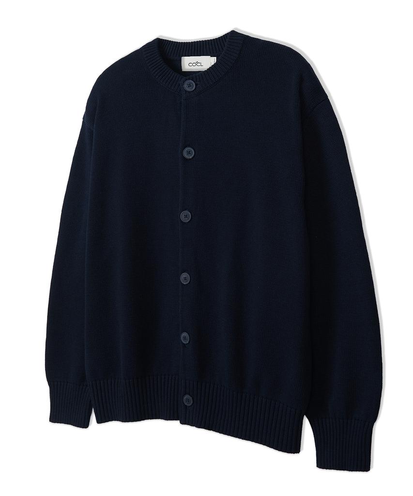 Кардиган Costume O’Clock Мягкий Базовый Круглый Темно-синий Cooscd020Navy