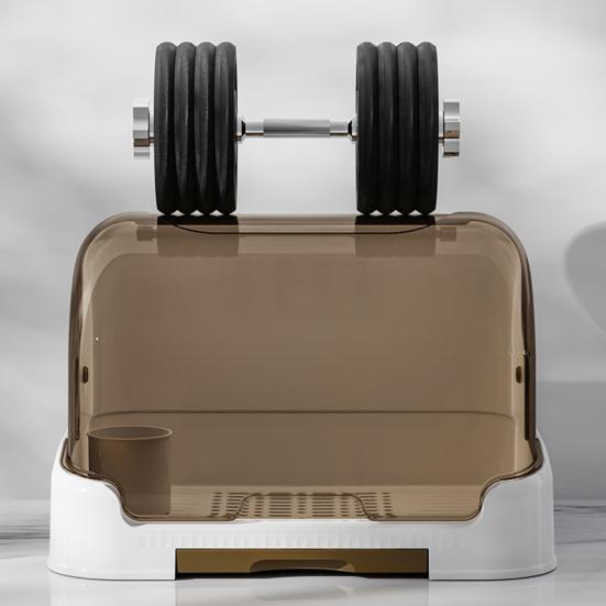 Baby Bottle Drying Rack with Transparent Lid Large Capacity Dustproof Easy to Clean Baby Bottle Storage Box with Removable Drain Tray