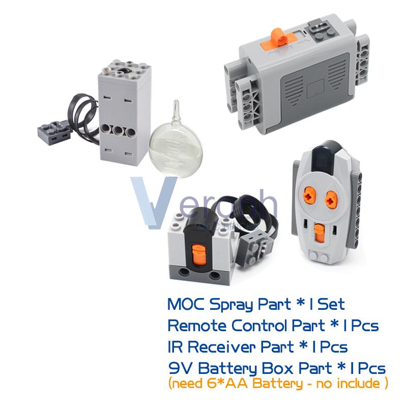 Технический спрей Выхлоп Красный свет Модифицированный блок Совместимый MOC Суперкар Поезд Замок Военная серия Кирпичи Игрушки