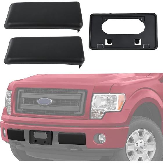 Compatible For Bumper Guard Pad Cap Erts End Cover    Ford F150 F-150 ML3Z-17E810-AA ML3Z-17E811-AA Left Driver & Right Passenger Side