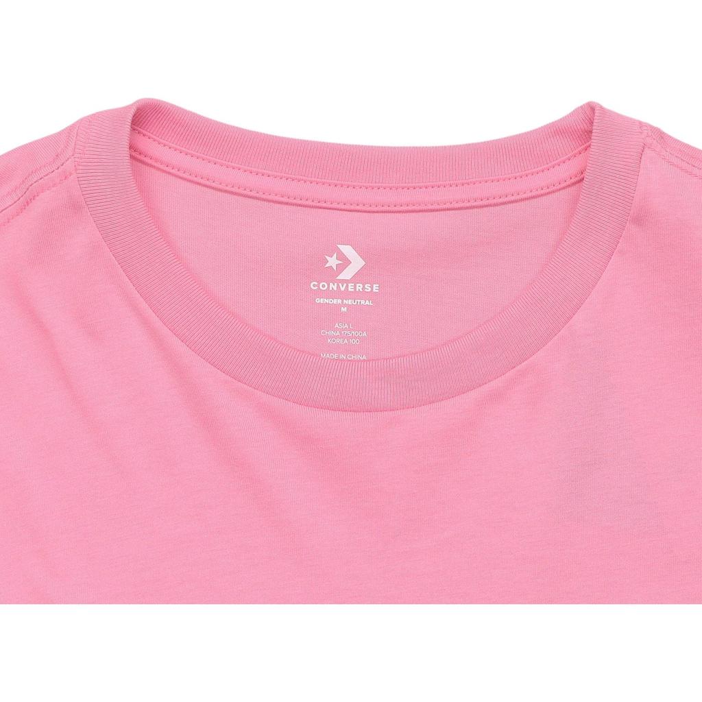 Converse T Shirts Unisex Pink Crew Neck Moderate Straight Fit 10023876-A33