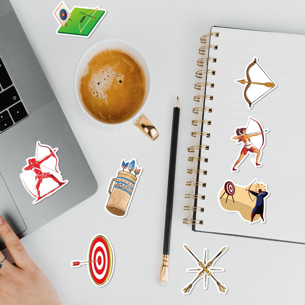 50 штук граффити-наклеек для стрелковых видов спорта, водонепроницаемые декоративные наклейки для гитары и багажа, детские креативные наклейки для DIY