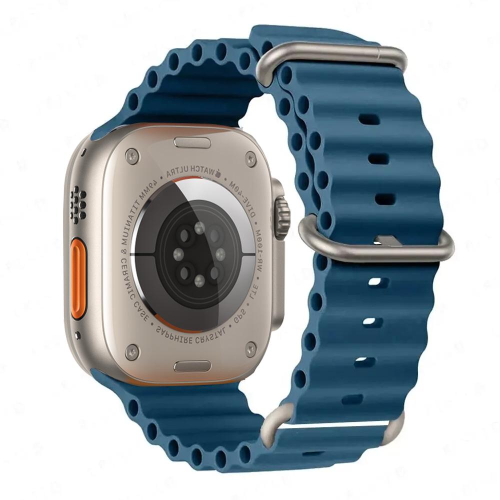 Ocean Strap for apple watch Band 49mm 44mm 40mm 45mm 41mm 46mm silicone bracelet correa iWatch series 7 6 5 3 se 8 9 10 ultra 2
