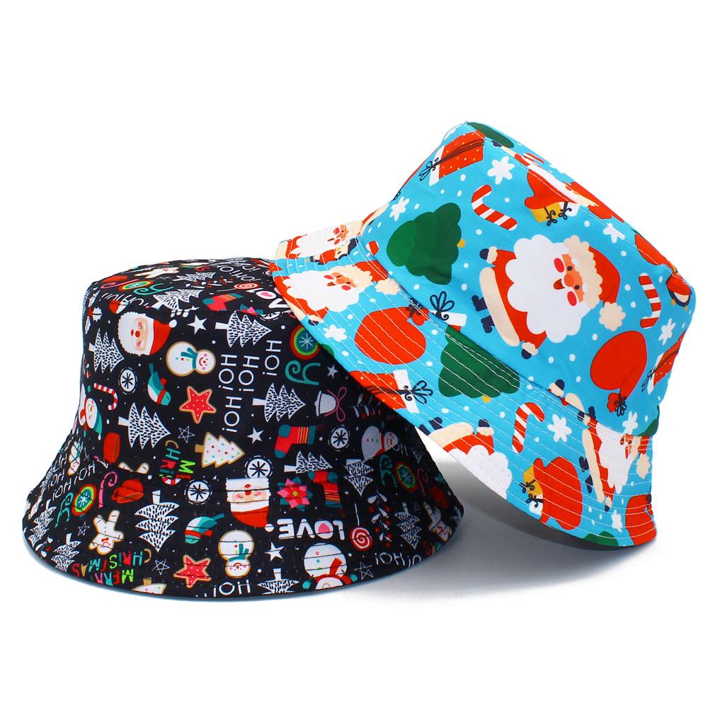 Santa Claus Snowman & Snowflake Christmas Bucket Hat - Cute, Versatile Fisherman Style