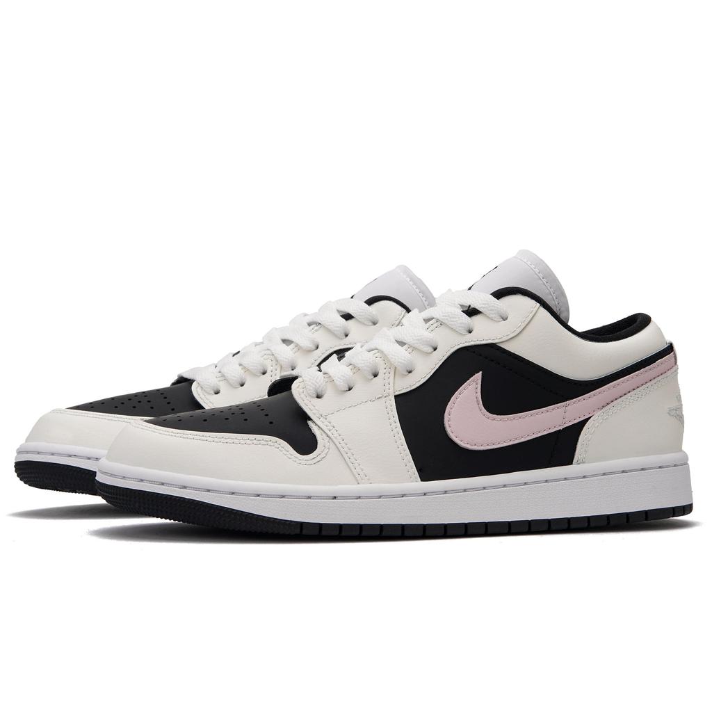 Jordan Air Jordan 1 Strawberry Cheese Low top Vintage Basketball Shoes Women's Black White Pink DC0774-101(Team990-)