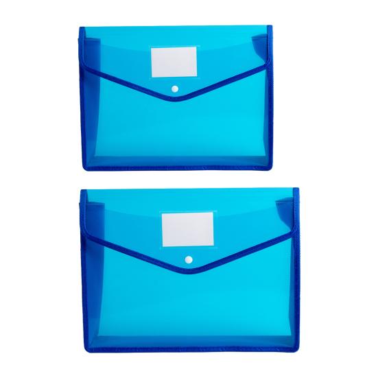 Пластиковая папка-файл Водонепроницаемый прозрачный расширяющийся органайзер для документов с застежкой-кнопкой Без разделителей Портативный формат A4/B5 Конверт для файлов для офиса