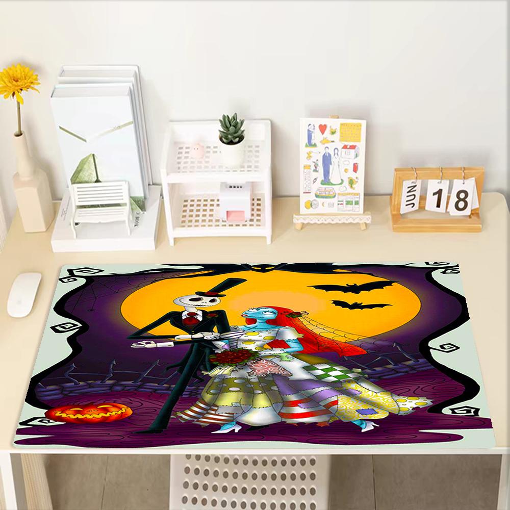 The Nightmare Before Christmas Theme Mouse Pad, Non Slip Rubber Base, Multifunctional Office & Home Decor, Perfect for Workspace Personalization.