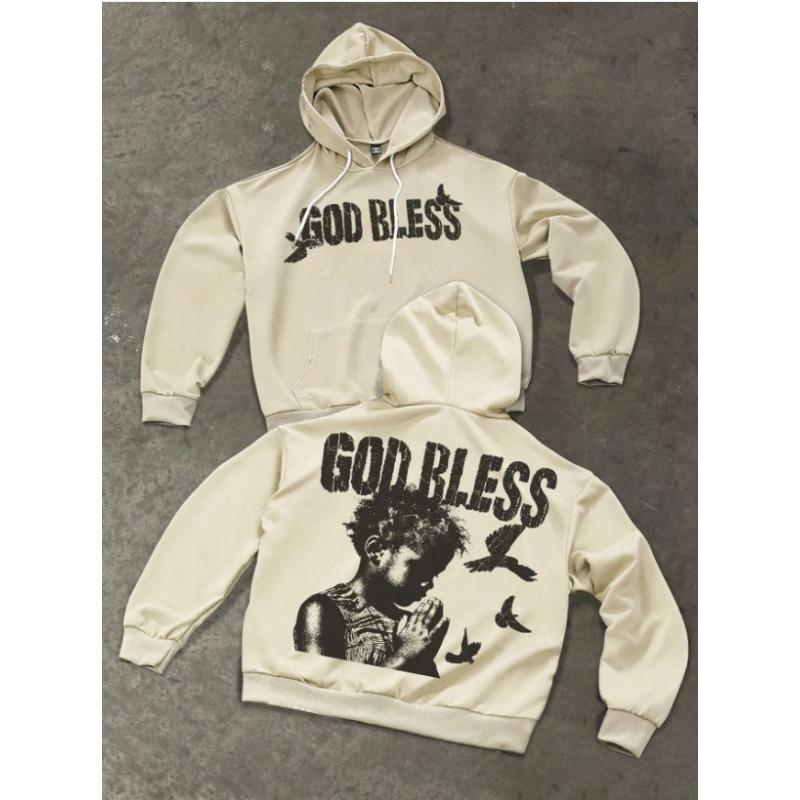 Модные женские худи Ретро Принт граффити с буквами Повседневный женский пуловер Весна и осень Толстовка с длинным рукавом Женский топ оверсайз Одежда