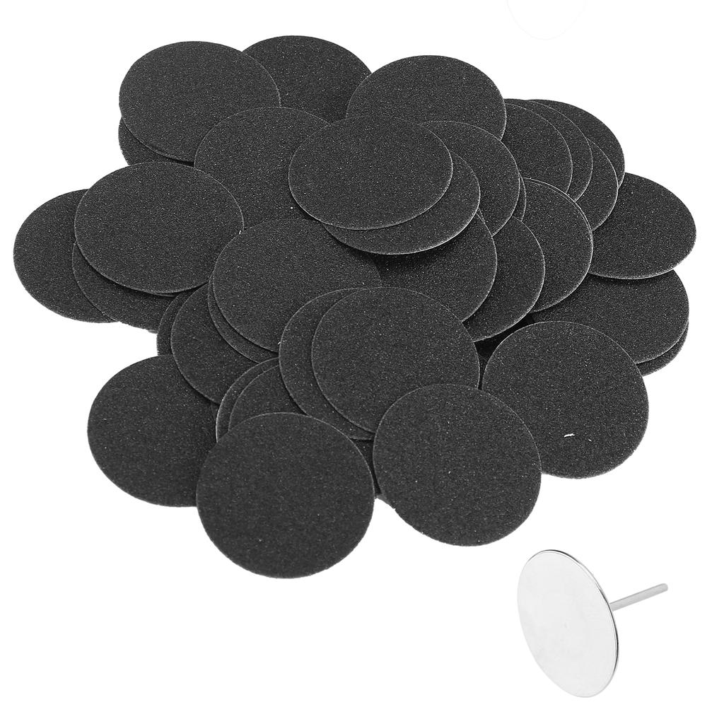 50pcs Electric Callus Remover Sandpaper Discs Pedicure Tool Replacement Accessory with Shaft35mm