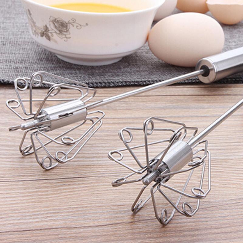 Полуавтоматический миксер для взбивания яиц, самовращающийся венчик из нержавеющей стали, ручной блендер