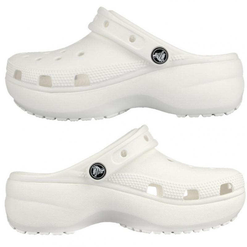 Crocs Классические женские туфли-сабо на платформе 206750 100 шт. Белые