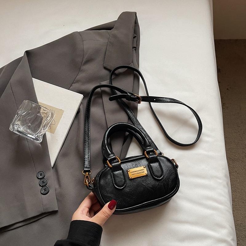 Retro Hand-held Small Bag, Winter Commuting Boston Bag, Stylish Single-shoulder Crossbody Bag