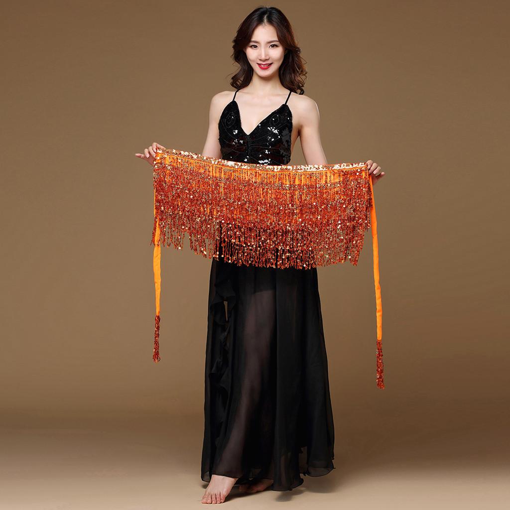 Женский костюм для танца живота, пояс, юбка, набедренная повязка, наряд, блестки, кисточки, шарф из бисера