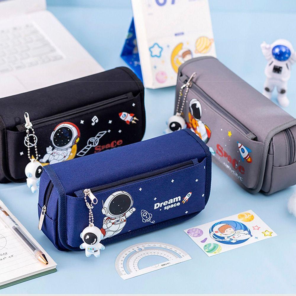 Four/Double layers Pen Bag Large Capacity Pen Box Cartoon Stationery Organizer  School Office
