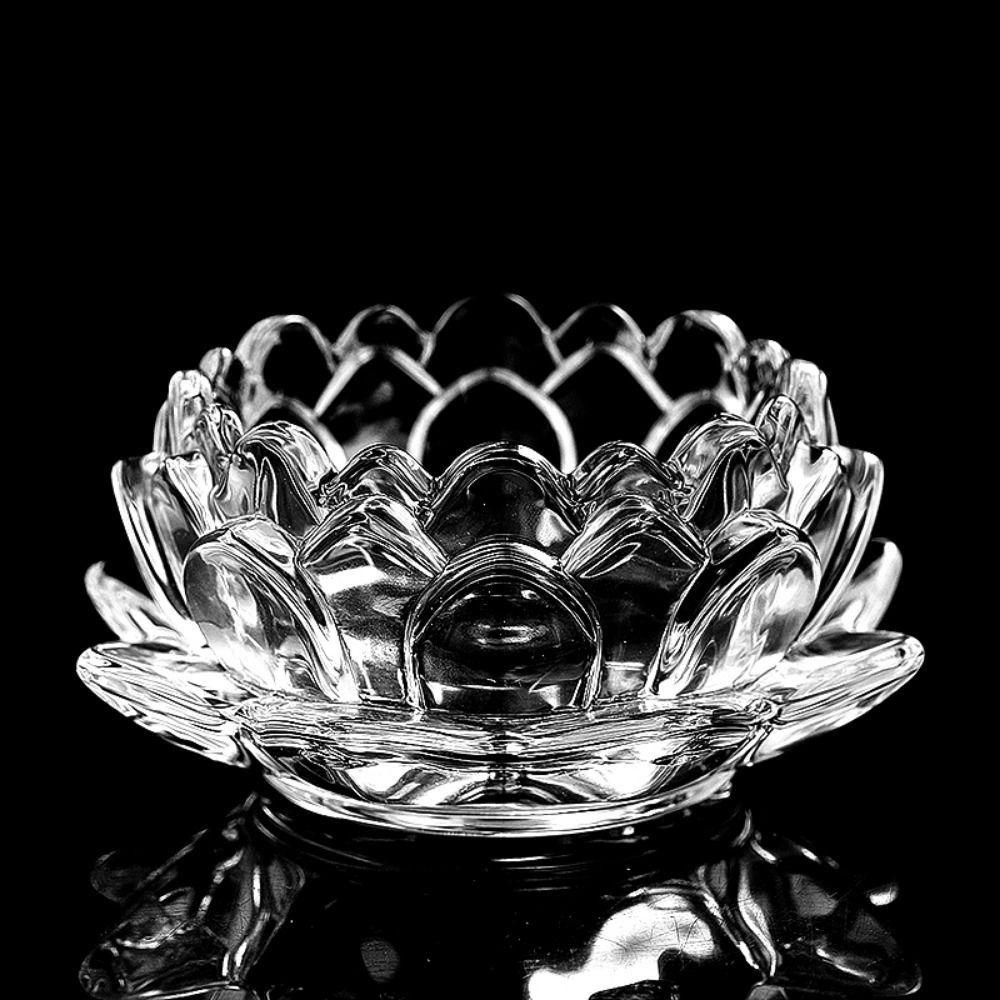 2Pcs Ins Glass Lotus Candle Holder Elegant Chinese Simple Candles Stand Wedding Decoration