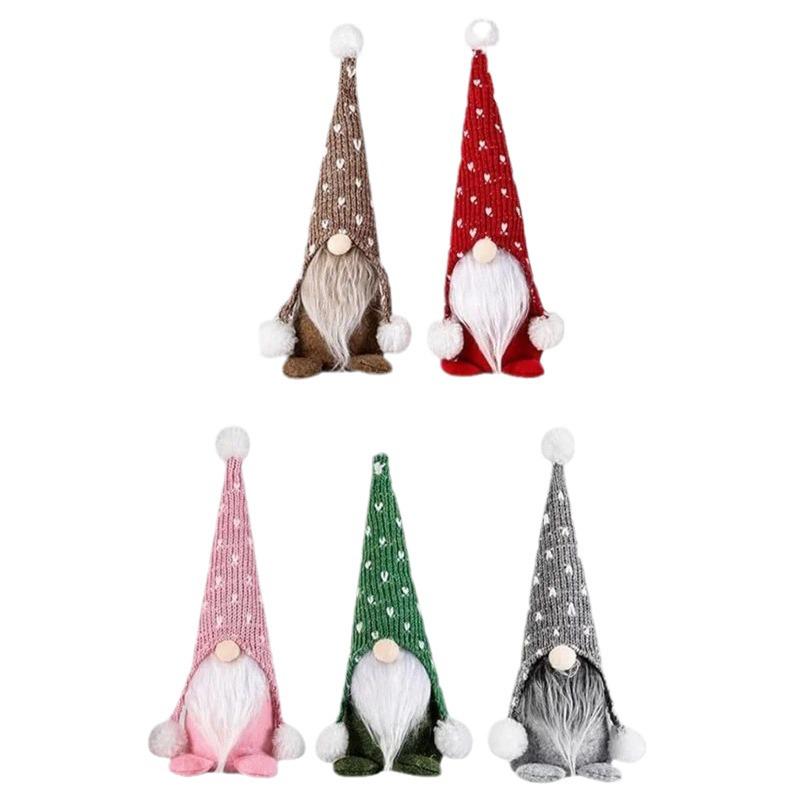 Luminous Gingerbread, No-Face, and Rudolph Christmas Ornament Dolls