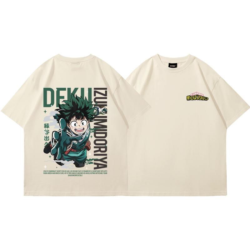 Футболка My Hero Academia Anime Super Cool Printed Summer из 100% хлопка для мужчин, повседневные дышащие уличные мужские топы