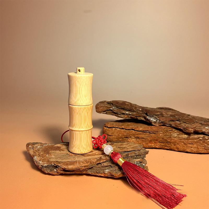 5ml Eco-Friendly Bamboo Roll-on Bottle with Tassels Steel Roller Ball Refillable Container for DIY Perfume Lipgloss