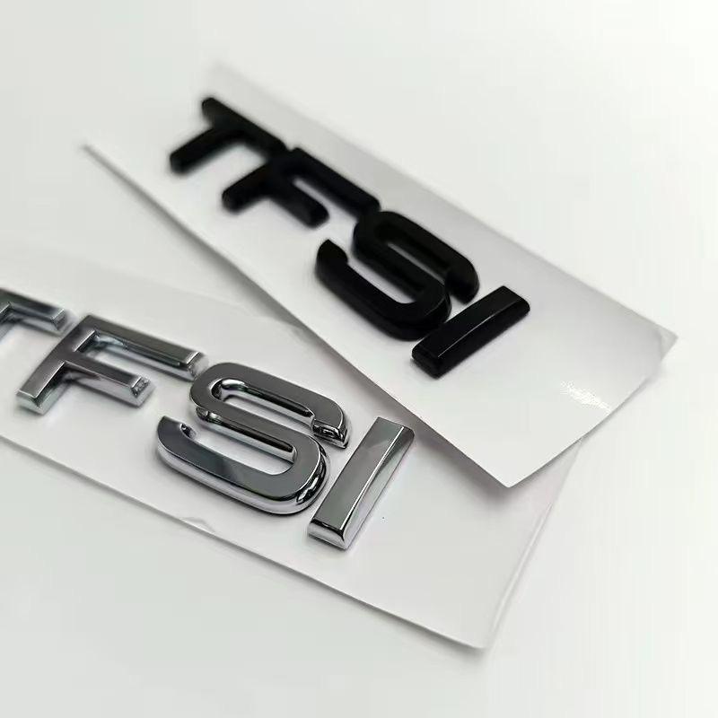 2026 3D Chrome Glossy Black ABS TDI TFSI Car Rear Emblem Sticker for Audi A1 A3 A4 A5 A6 A6L A7 A8 S3 S6 Q3 Q5 Q7 TT S RS