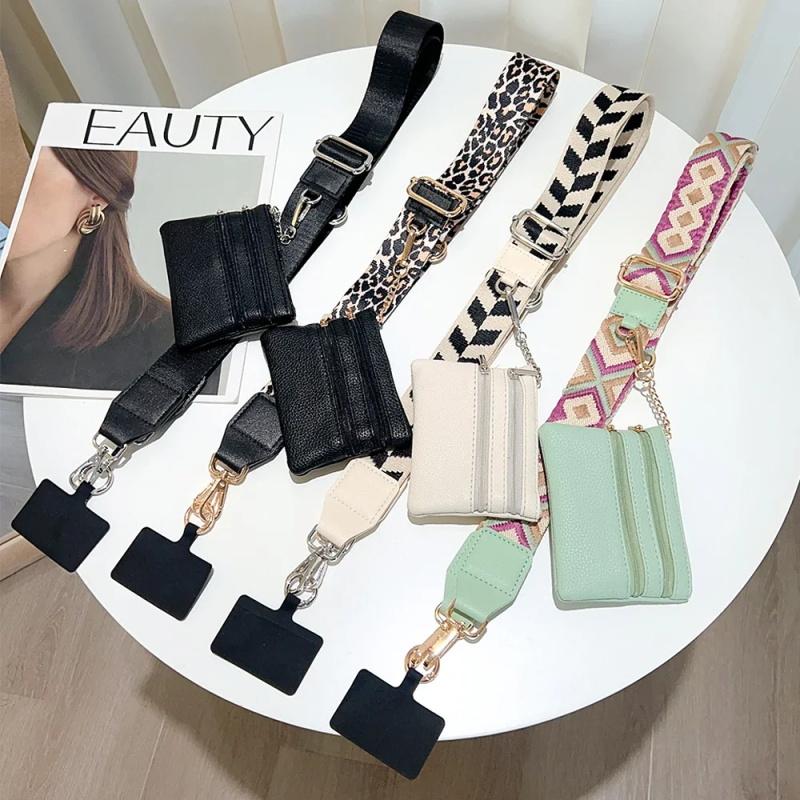 2 в 1 ремни для мобильных телефонов с застежкой-молнией, прочный кошелек с защитой от кражи, ремешок для мобильного телефона через плечо, шейный шнур