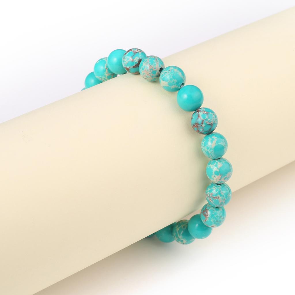 Новый стиль женский браслет натуральный камень императорский камень бусины 8X8 мм подвески для женщин романтический подарок на день рождения