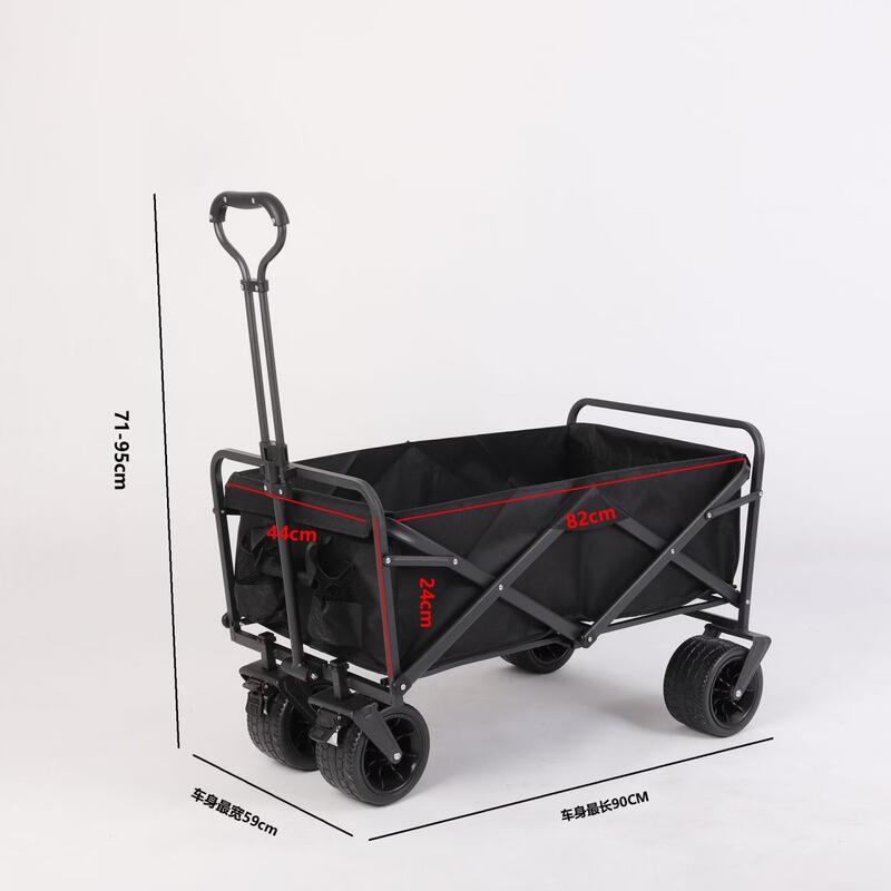 Heavy-Duty Folding Camping Wagon with 10-inch Tank Wheels