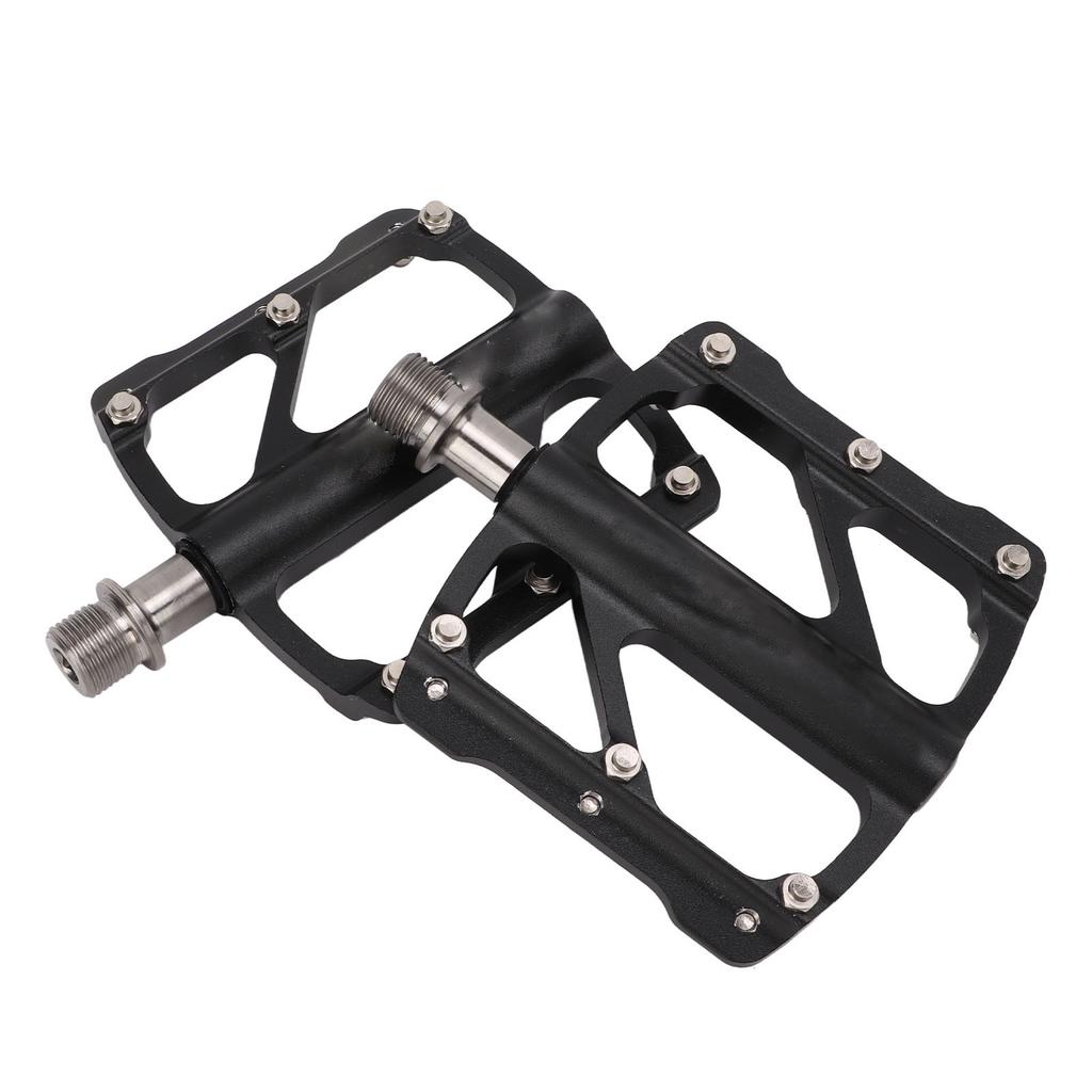 1Pair Bike Flat Platform Pedals Mountain Road Bicycle Aluminum Ultra Light with 3 Bearings for Replacement