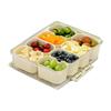 Портативная разделенная коробка для закусок, конфетница, 8-секционная портативная коробка для закусок, прозрачные разделенные сервировочные блюда для хранения свежести с крышкой для орехов