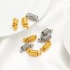5pcs Gold Stainless Steel Chic Coil Thread Spring Charms Connectors for DIY Necklace Jewelry Making Bracelets Supplies Bulk