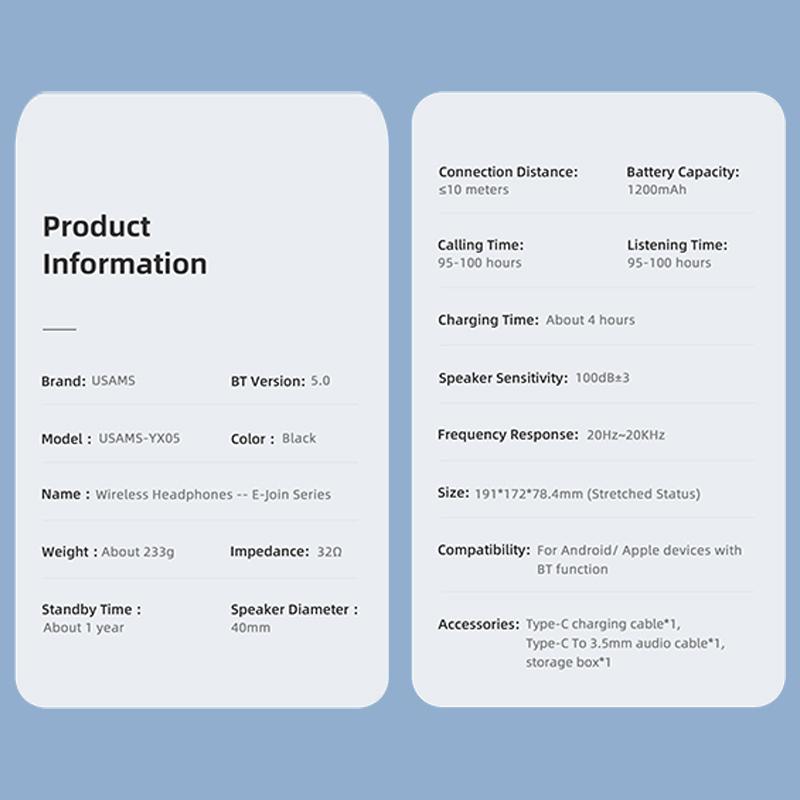 USAMS TWS Беспроводные наушники-вкладыши Bluetooth 5.0 HIFI Стереонаушники с глубокими басами Складная гарнитура со сроком службы батареи 100 часов для iPhone Android