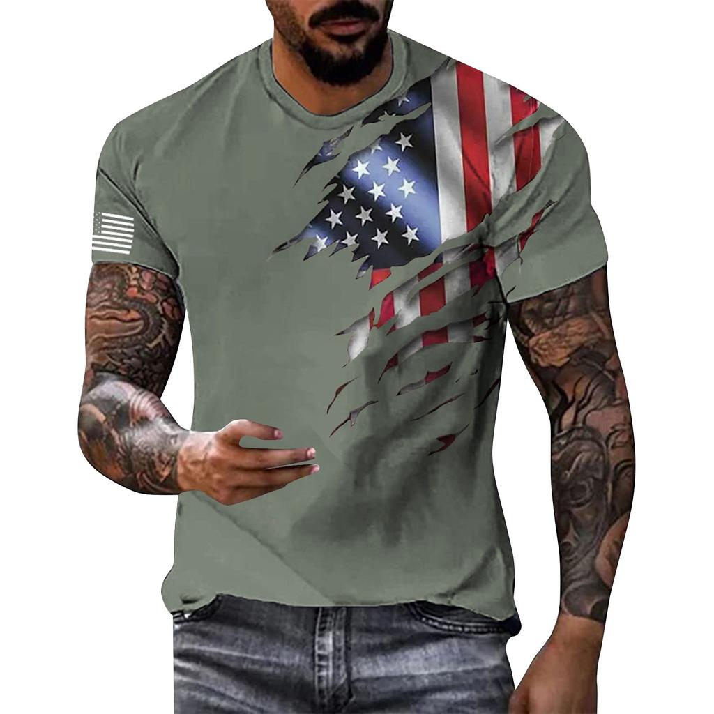 Мужская летняя повседневная однотонная мужская футболка с коротким рукавом и буквенным принтом, пуловер