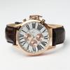Salvatore Marra Quartz Watch Casual Business Analog Leather Strap Pink Gold with Cloth PGWH Men's
