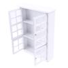 1/12 Dollhouse Miniature Furniture White Kitchen Dining Cabinet Display Shelf