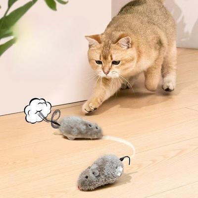 Игрушка для кошки, Мышка, Плюшевая игрушка для питомца кошки, Имитация мыши, Заводная мышь, Самоудовлетворение котенка, Дразнить кошек и собак