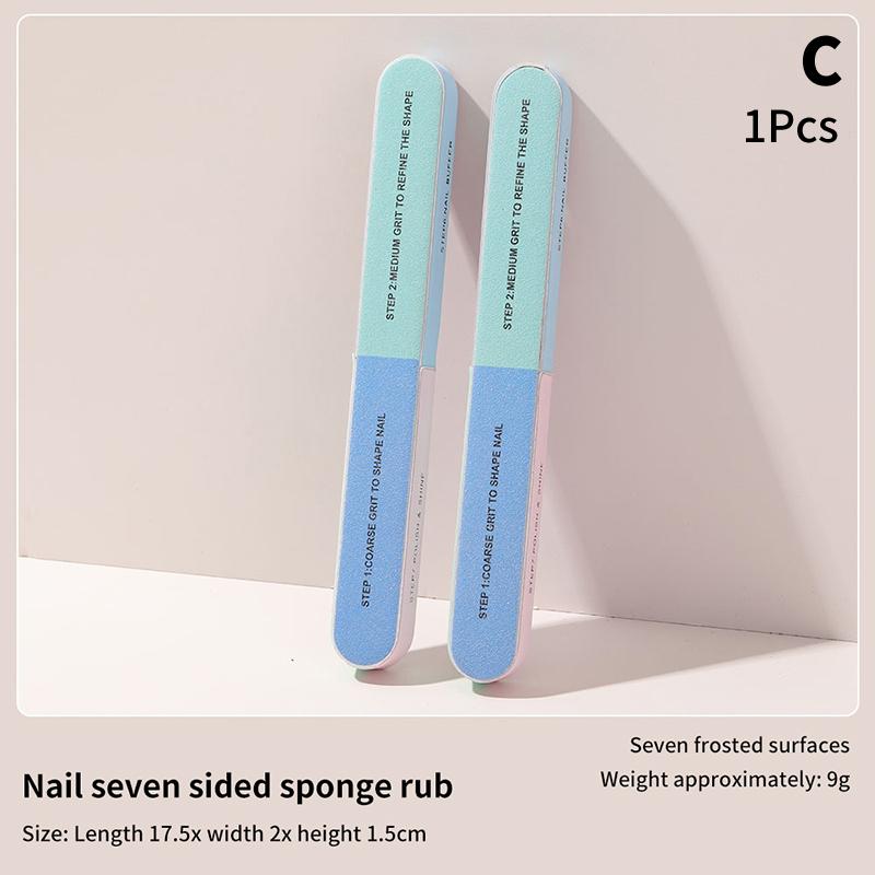 1 шт. смешанная губка для ухода за ногтями, наждачная бумага, пилочка для ногтей, двухсторонние полоски, пилочки для маникюра и дизайна ногтей, прочная мойка
