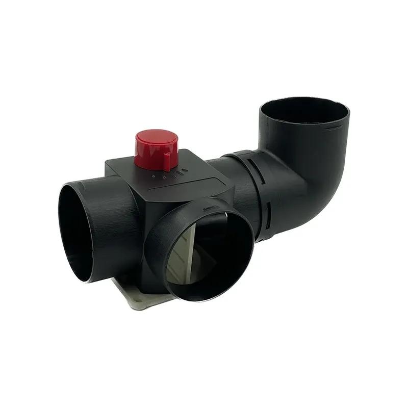 75mm/3inch Ducting Pipe Warm T Branch with L Branch Tube Air Outlet Vent Hose Clip For Eberspacher Webasto Regulating Flap Valve