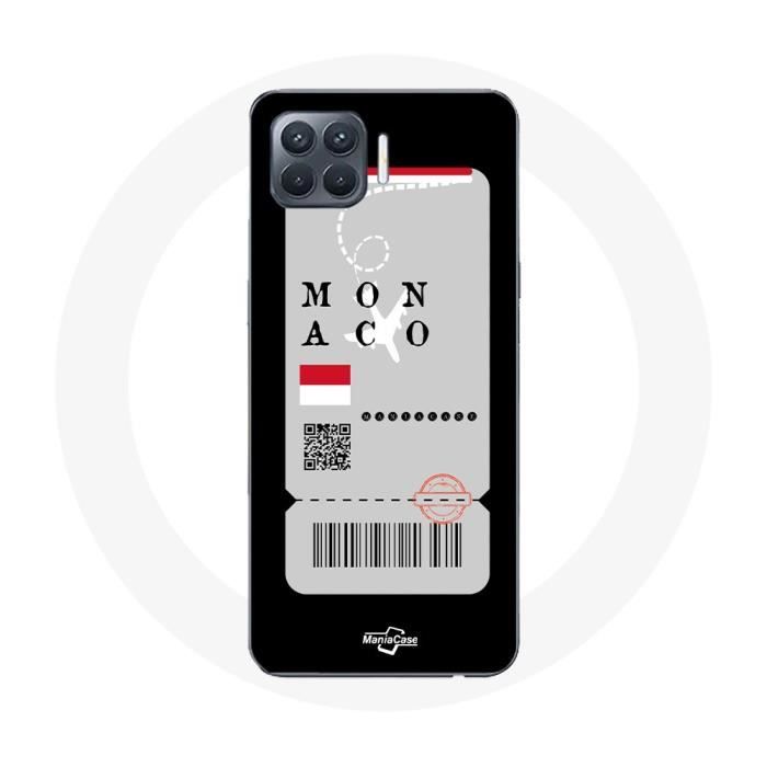 Coque pour Oppo A93 - Billet d'avion - Souple - Noir - Protection - Mixte