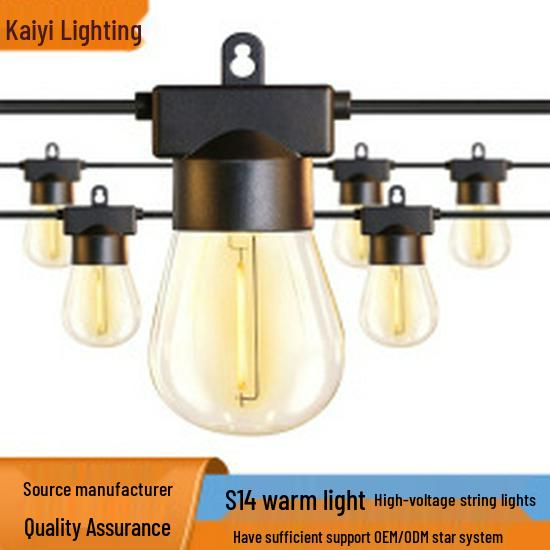 Светодиодные гирлянды G40 в виде глобусов для украшения палатки для кемпинга на открытом воздухе и ночного рынка, 220 В