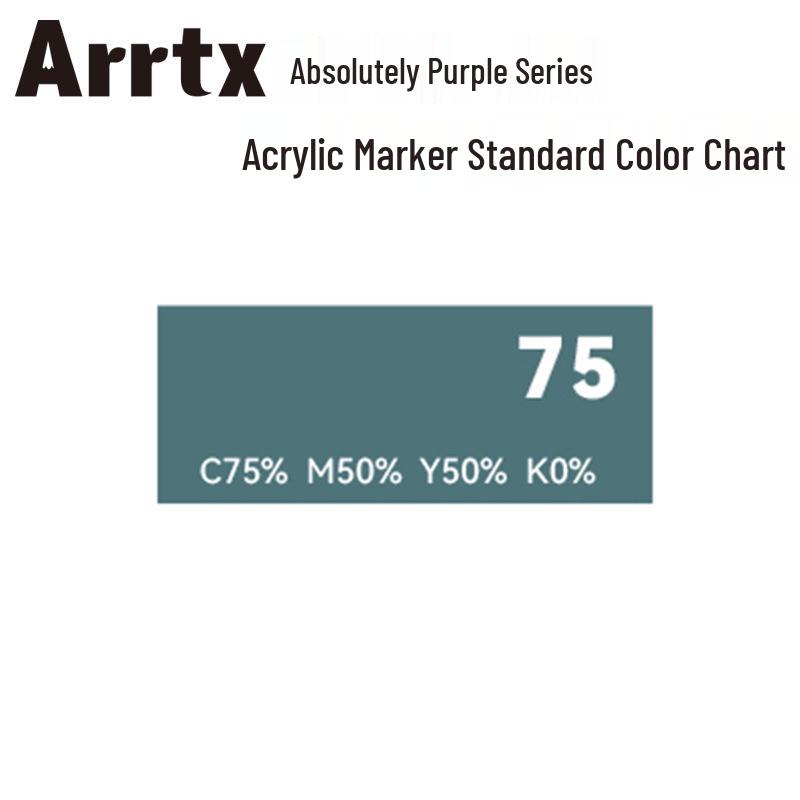 Arrtx Ataishi Акриловый маркер с мягким наконечником, 1 шт., Абсолютно фиолетовый, Стиль A/B, 30 цветов, Водонепроницаемый, Быстросохнущий, Непрозрачный.