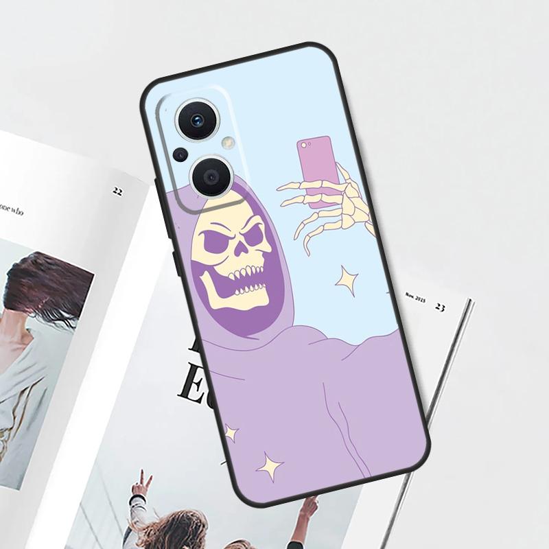 Reaper Skull Skeleton Case For OPPO Reno 15 Pro 15F 11 12 13 14 F 10 Pro 8 7 Lite 8T OPPO Find X9 X8 X6 Pro Cover