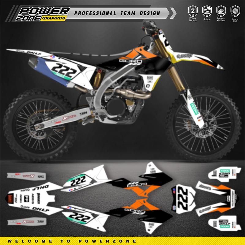 POWERZONE Индивидуальные наклейки для мотоцикла SUZUKI RMZ 250 450 2018 2019 2020 2021 2022 RMZ Индивидуальный графический комплект защиты 04