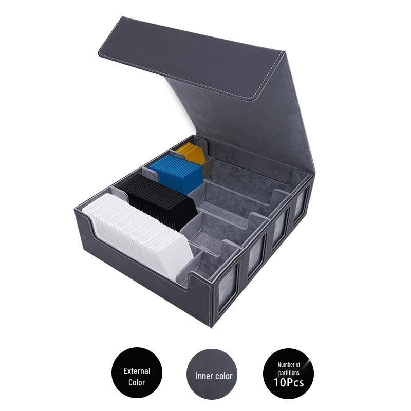 Четырехрядная коробка для хранения карт из ПУ кожи: Большая вместимость для 3000+ карт Yu-Gi-Oh