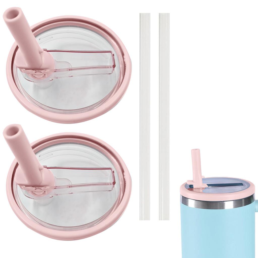 2 упаковки, сменная откидная соломенная крышка для стакана на 40 унций, подходящая для тушителя, устойчивые к разливу крышки стаканов, многоразовая крышка стакана для чашки и