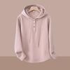 Chic Loose Fit Hooded Pullover for Women In Early Spring Season - Fashionable Short Style