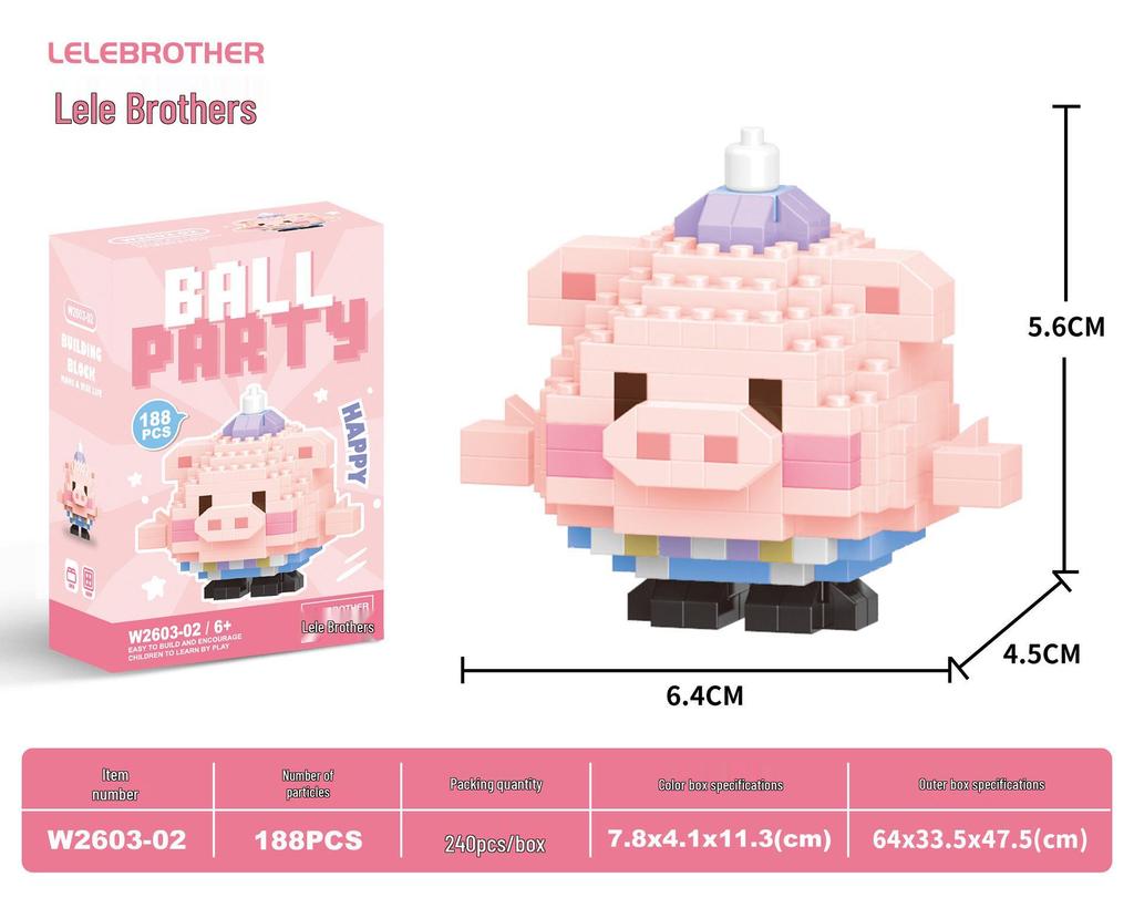 Совместимые с Lego микро строительные блоки мультяшные фигурки - детские развивающие настольные игрушки